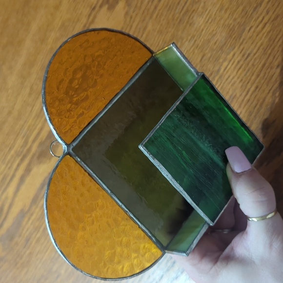 Stained glass Heart with pocket - Picture 2 of 4